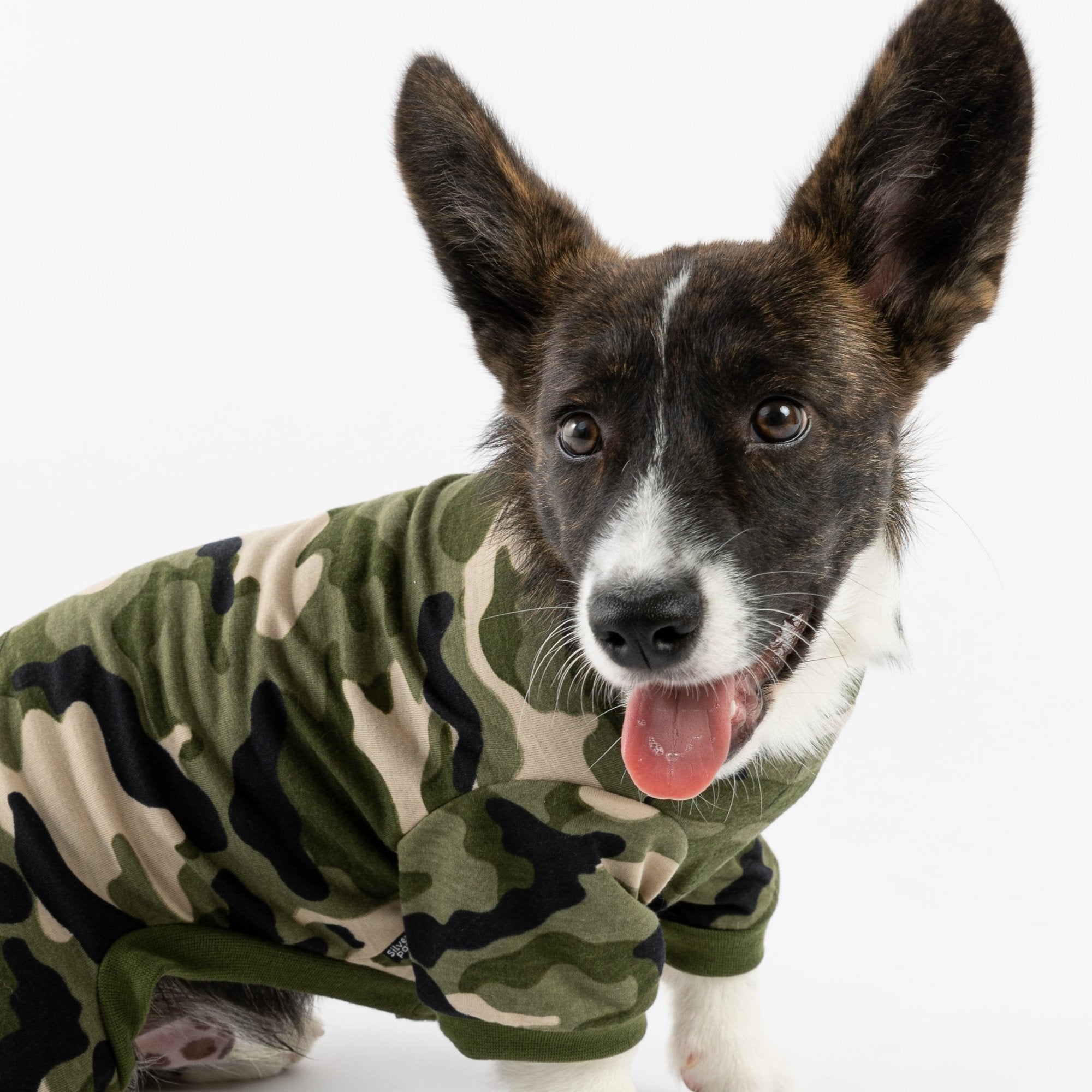 Dog Pajama - Camo - Silver Paw