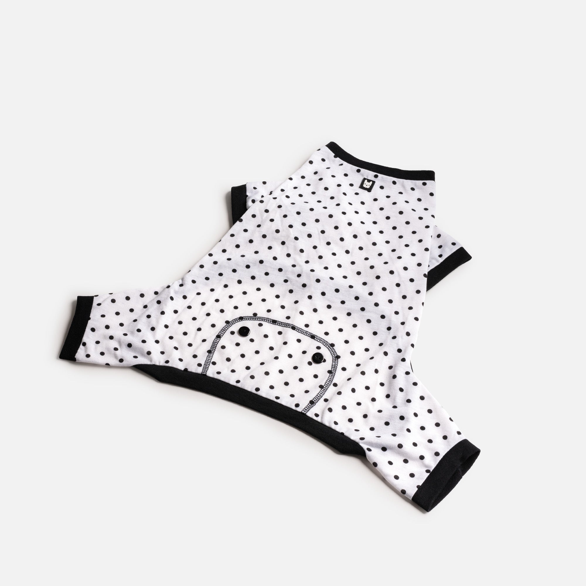 Dog Pajama - Polka Dot - Silver Paw