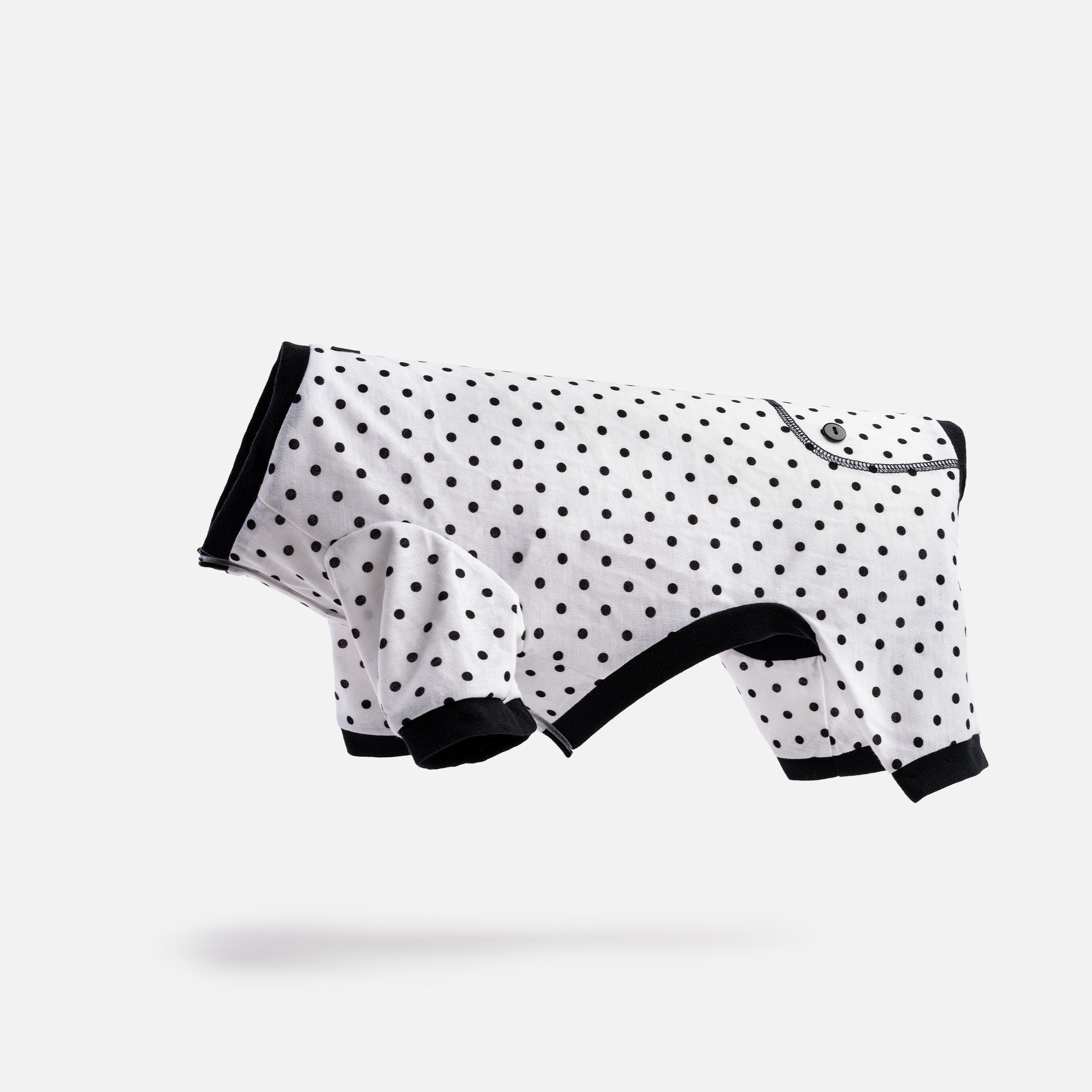 Dog Pajama - Polka Dot - Silver Paw