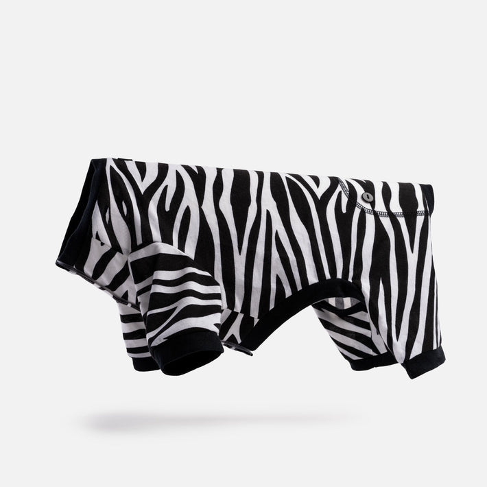 Dog Pajama - Zebra - Silver Paw