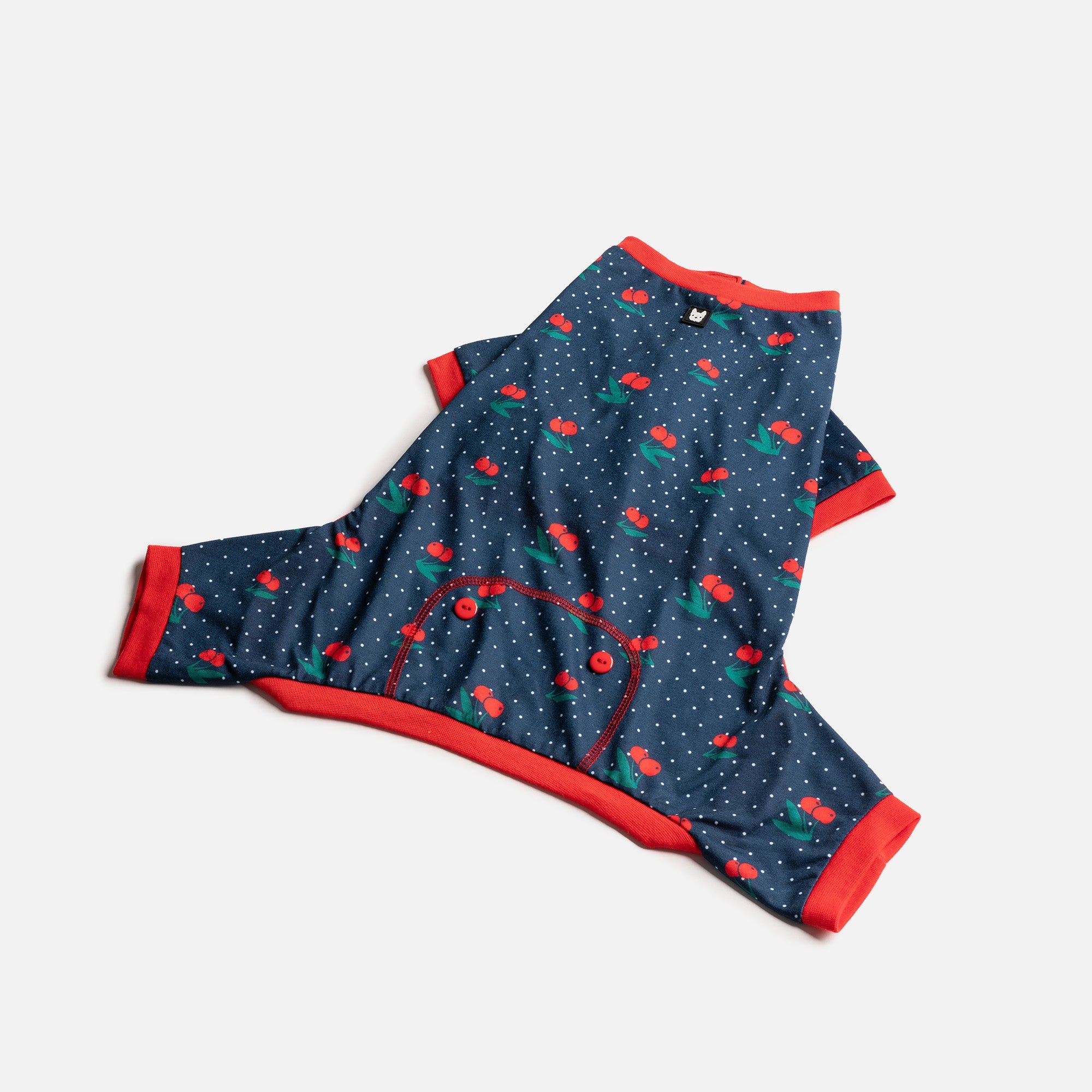 Fruit Dog Pajama - Cherry - Silver Paw