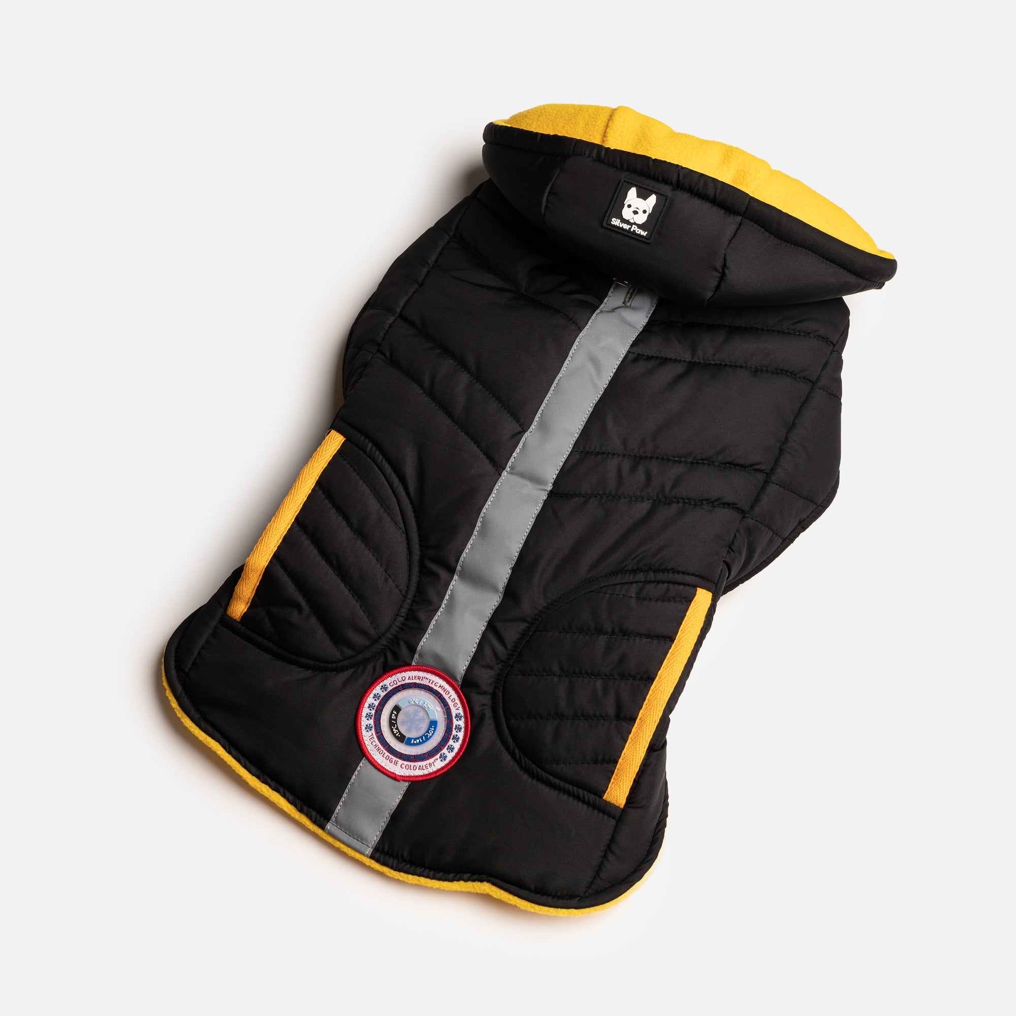 Jackson Dog Jacket - Black - Silver Paw