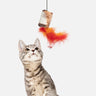 Marshmallow Dangler Cat Toy | Interactive Plush with Feathers & Bells