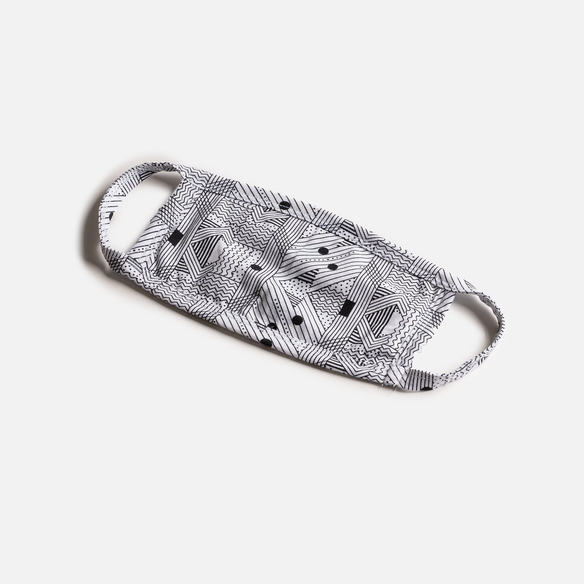 Matching Human & Dog Bandana & Face Mask Bundle - Geometric - Silver Paw