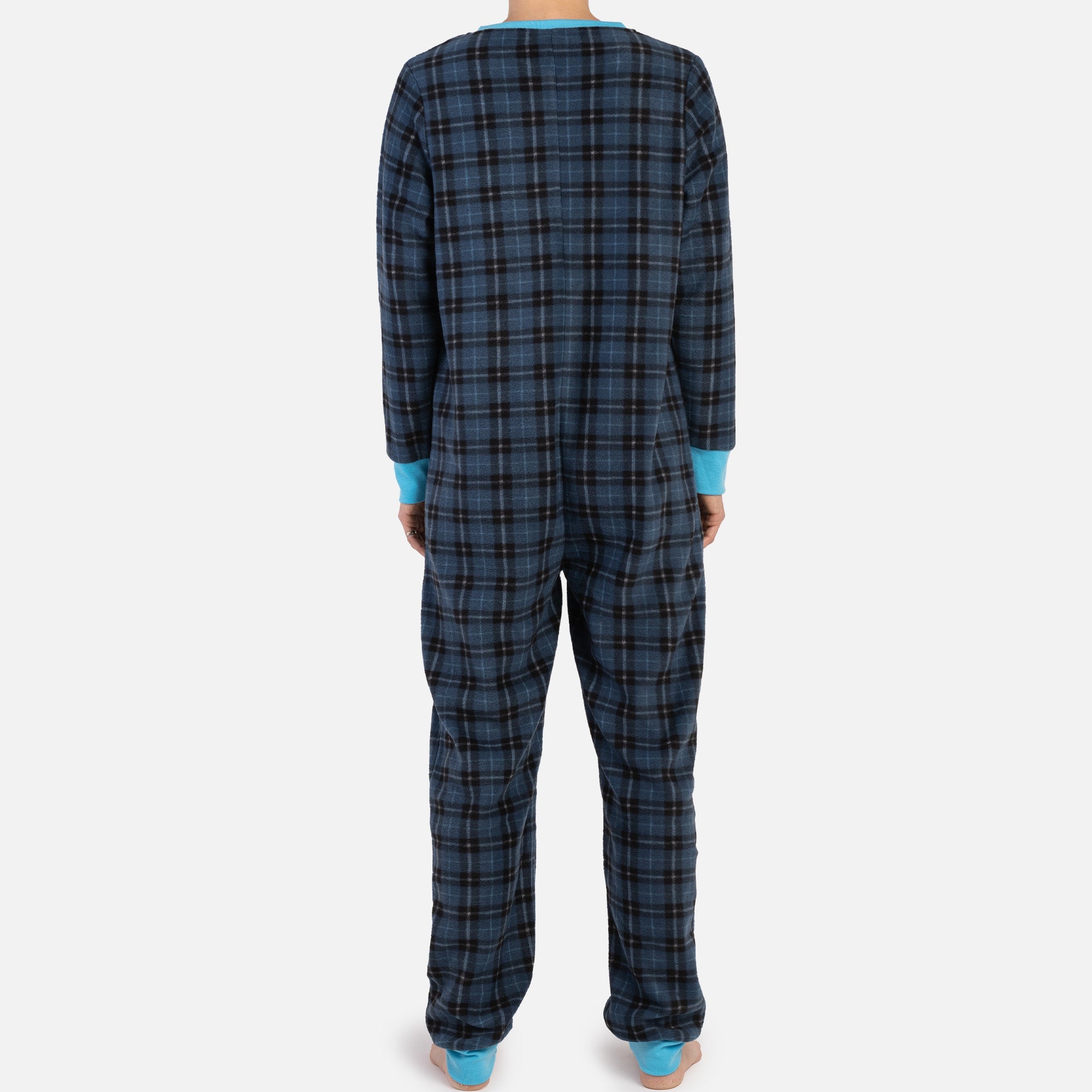 Matching Human & Dog Onesie - Plaid Blue - Silver Paw