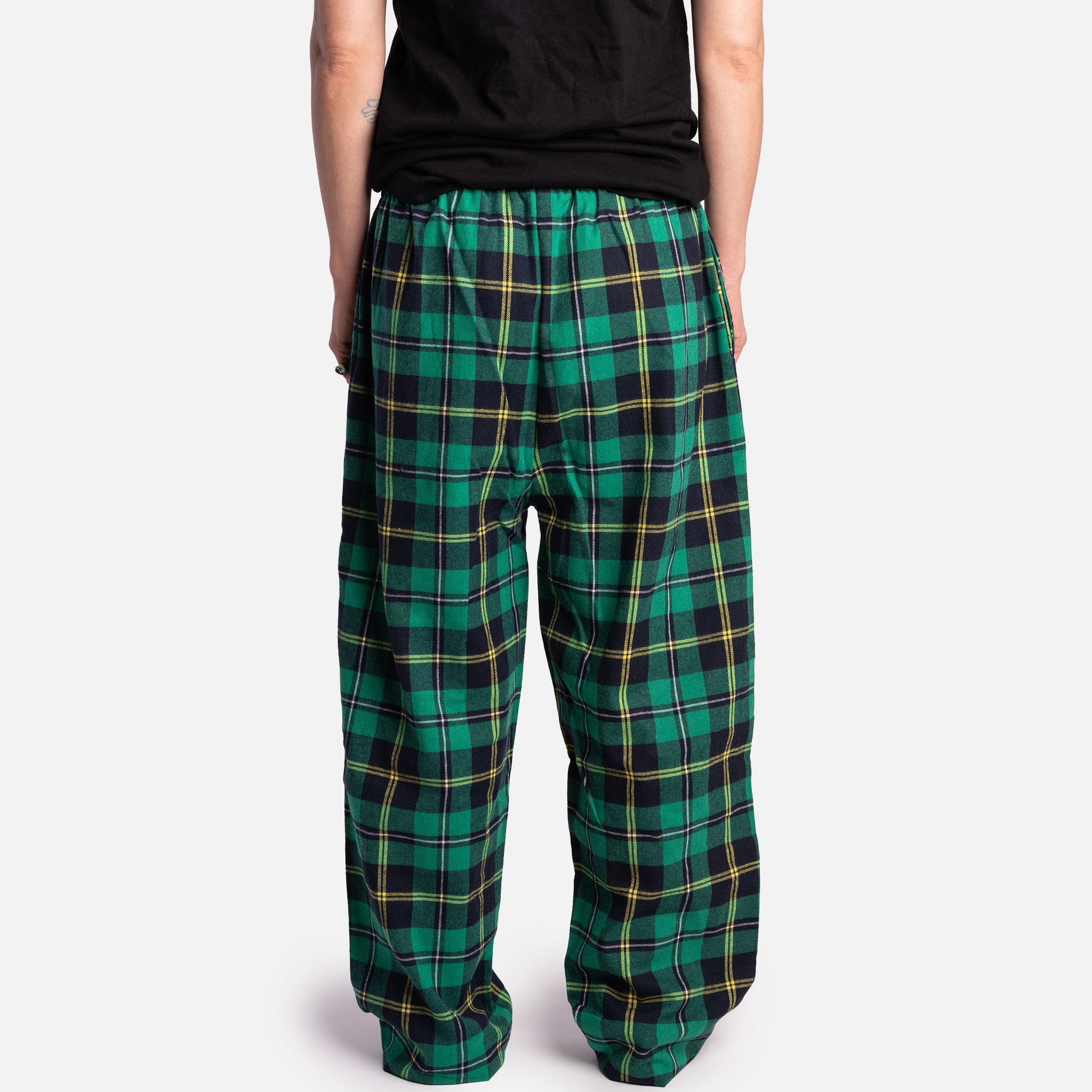 Green plaid pajama online pants