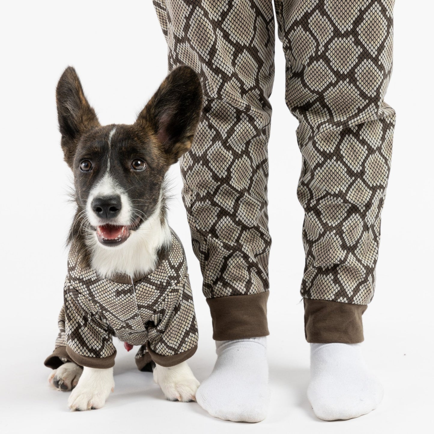 Matching Human & Dog Pajama - Snakeskin - Silver Paw