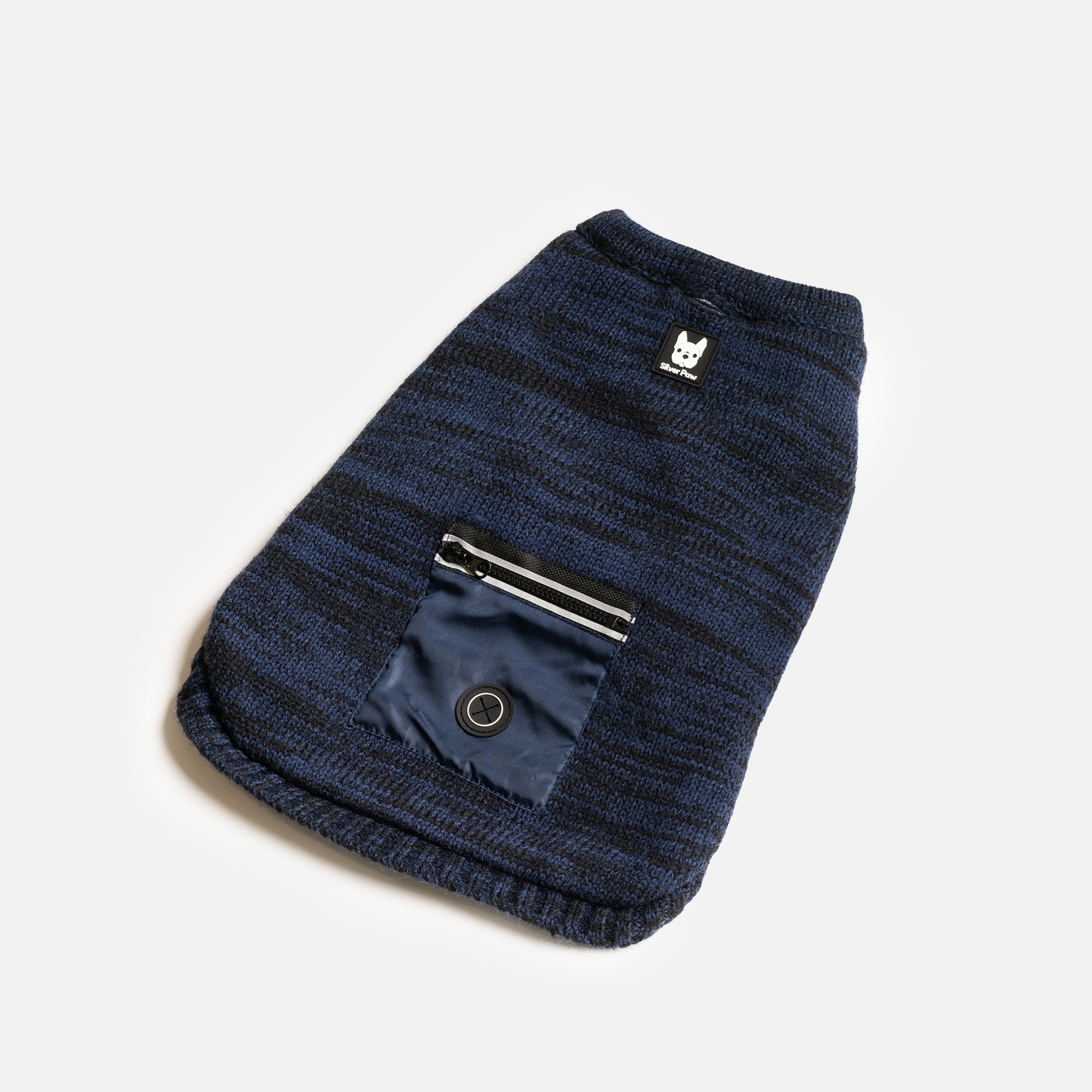 Mia Dog Sweater - Blue - Silver Paw