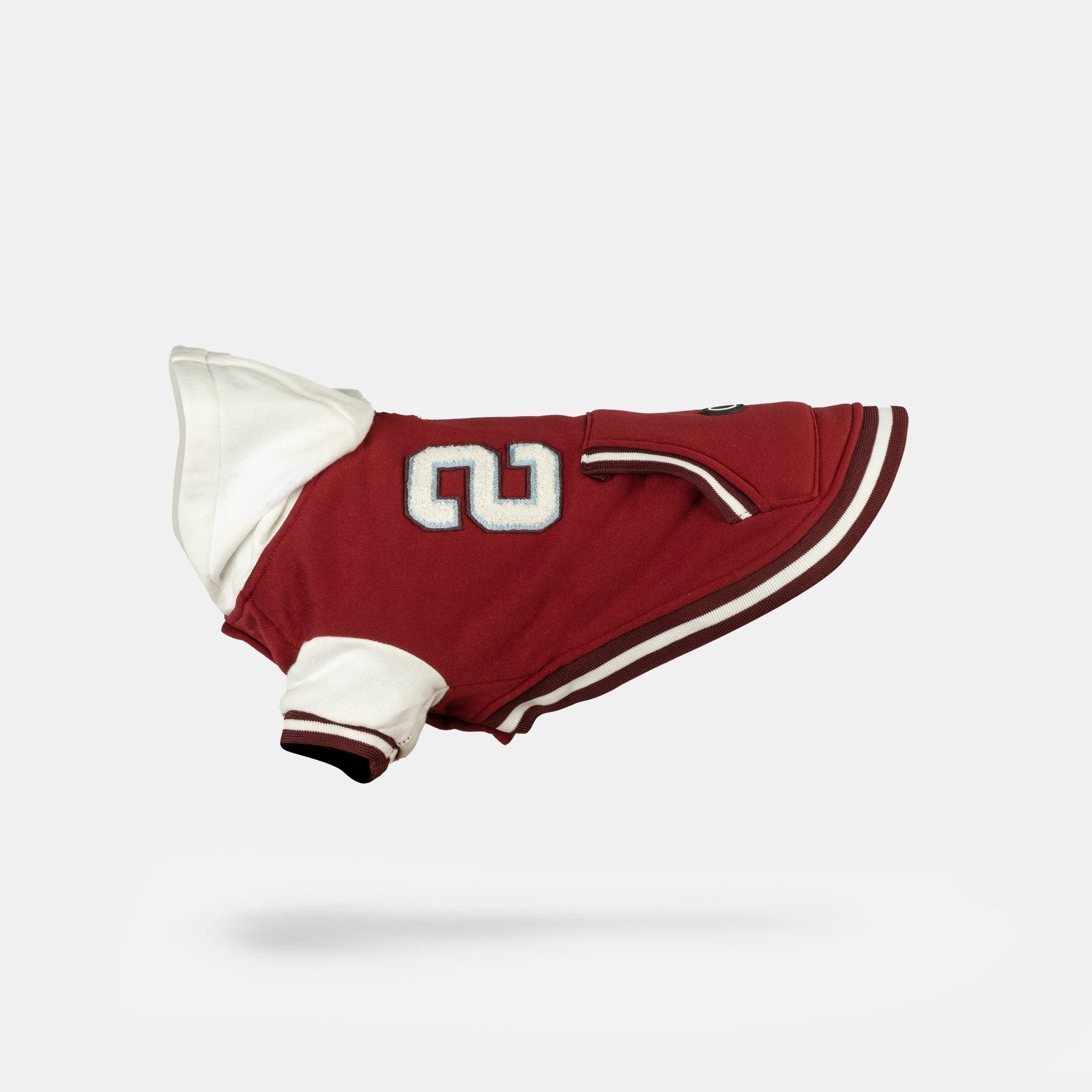 Otis Dog Letterman Jacket  Varsity-Inspired Bomber with Hood & Leash Access
