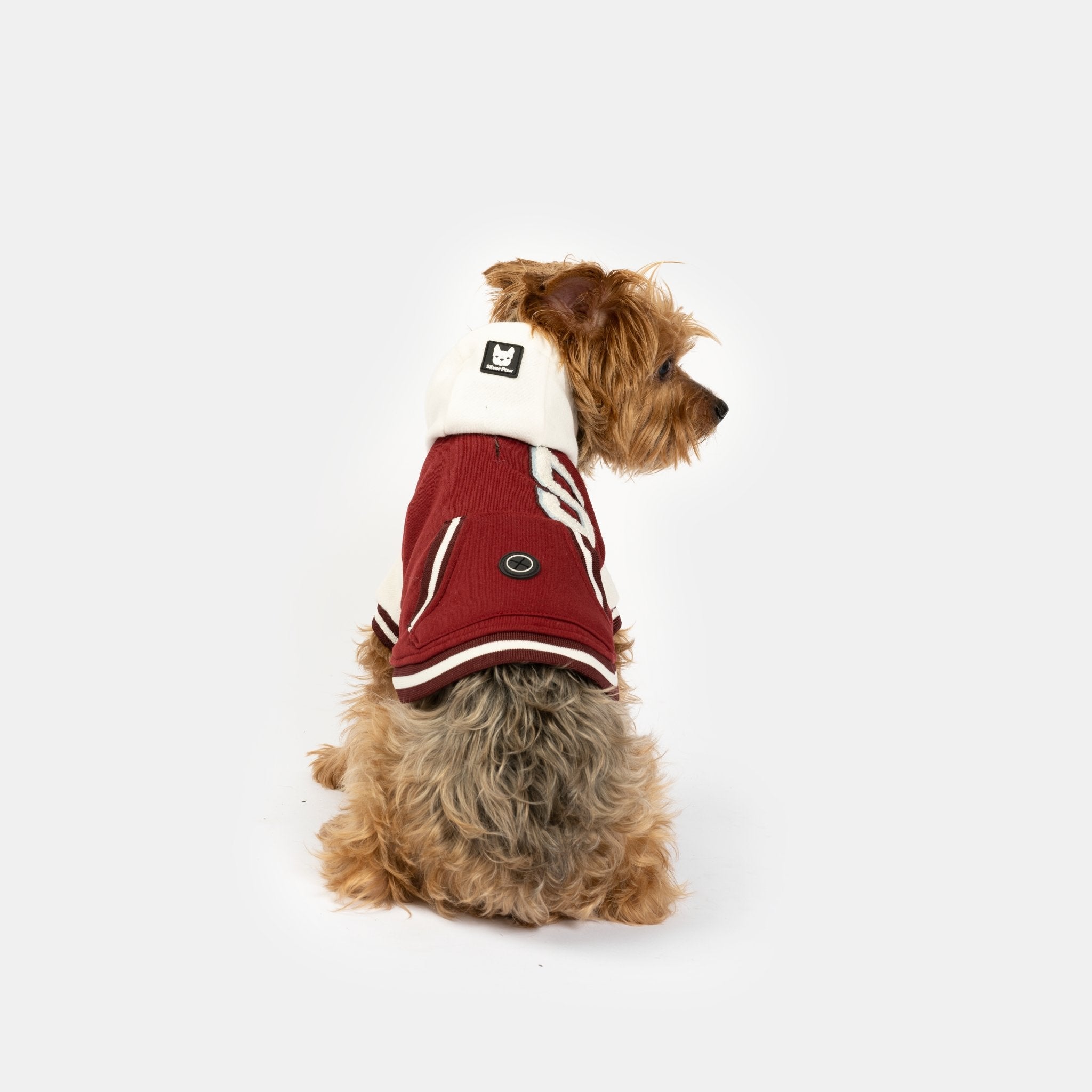 Otis Dog Letterman Jacket  Varsity-Inspired Bomber with Hood & Leash Access