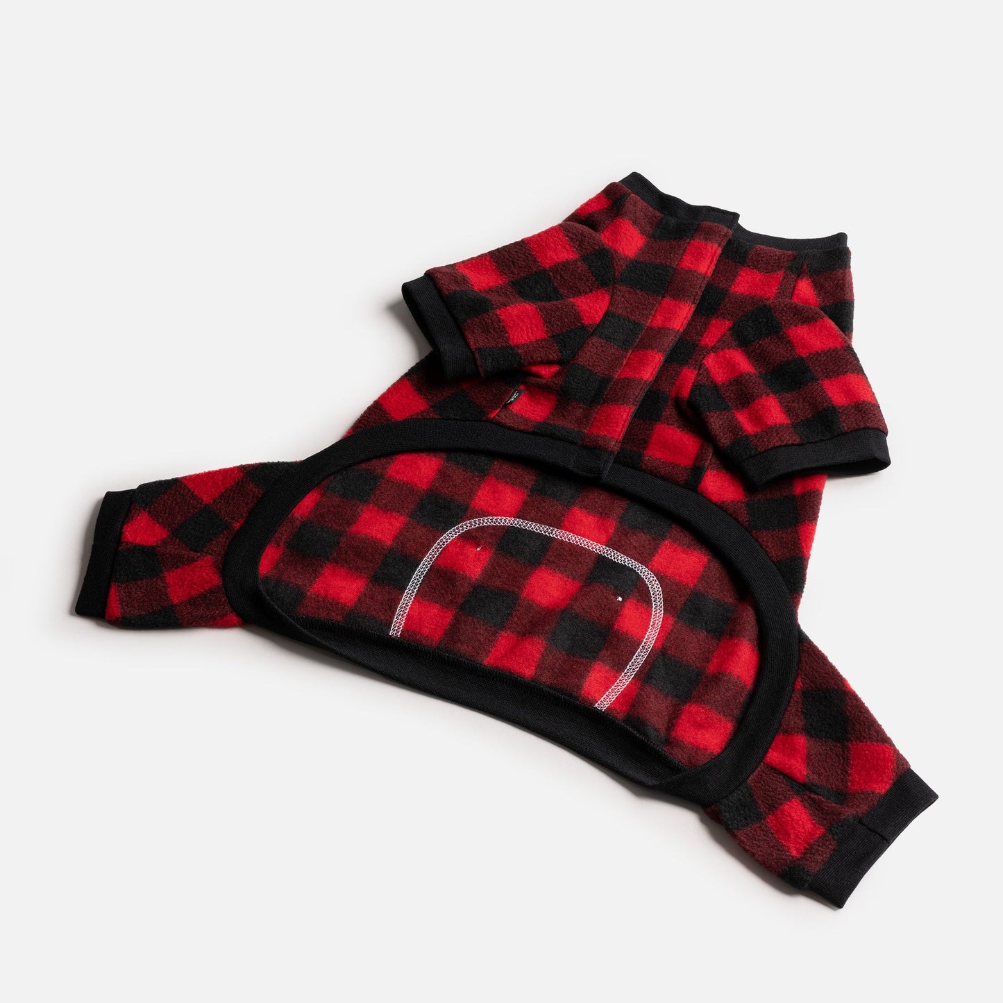 Plaid Dog Pajama - Red