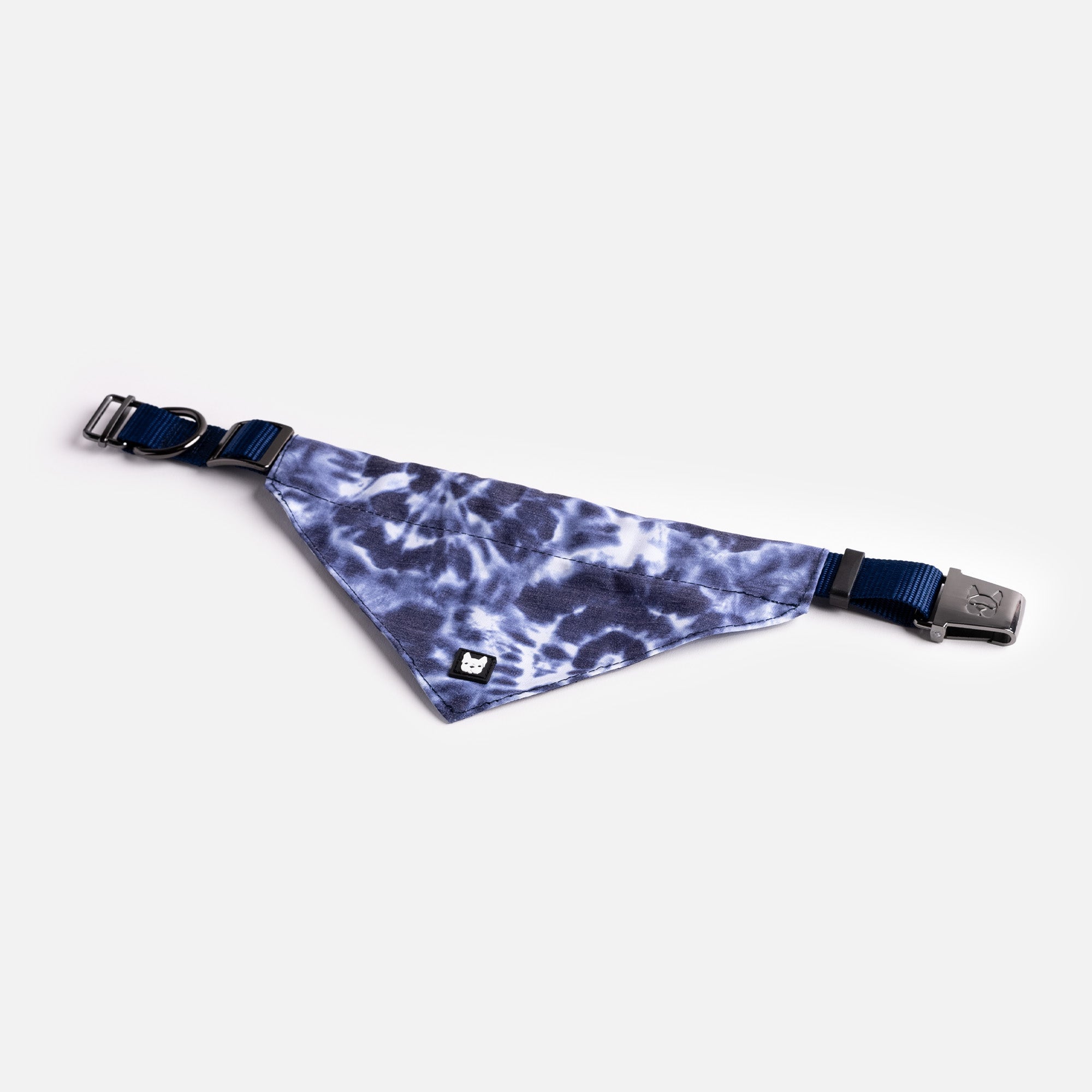 Collier Bandana pour Chien en Popeline - Tie Dye Bleu