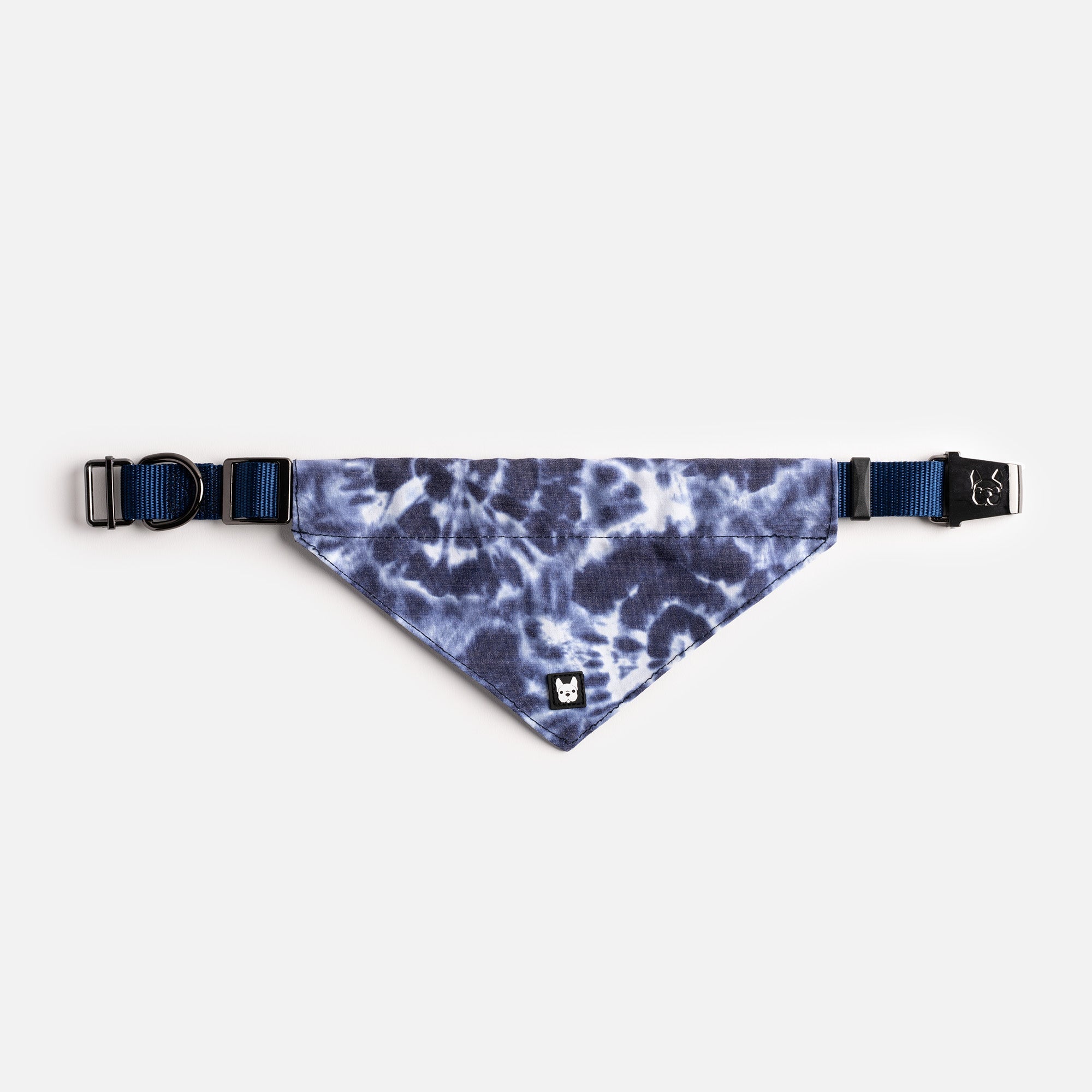 Collier Bandana pour Chien en Popeline - Tie Dye Bleu