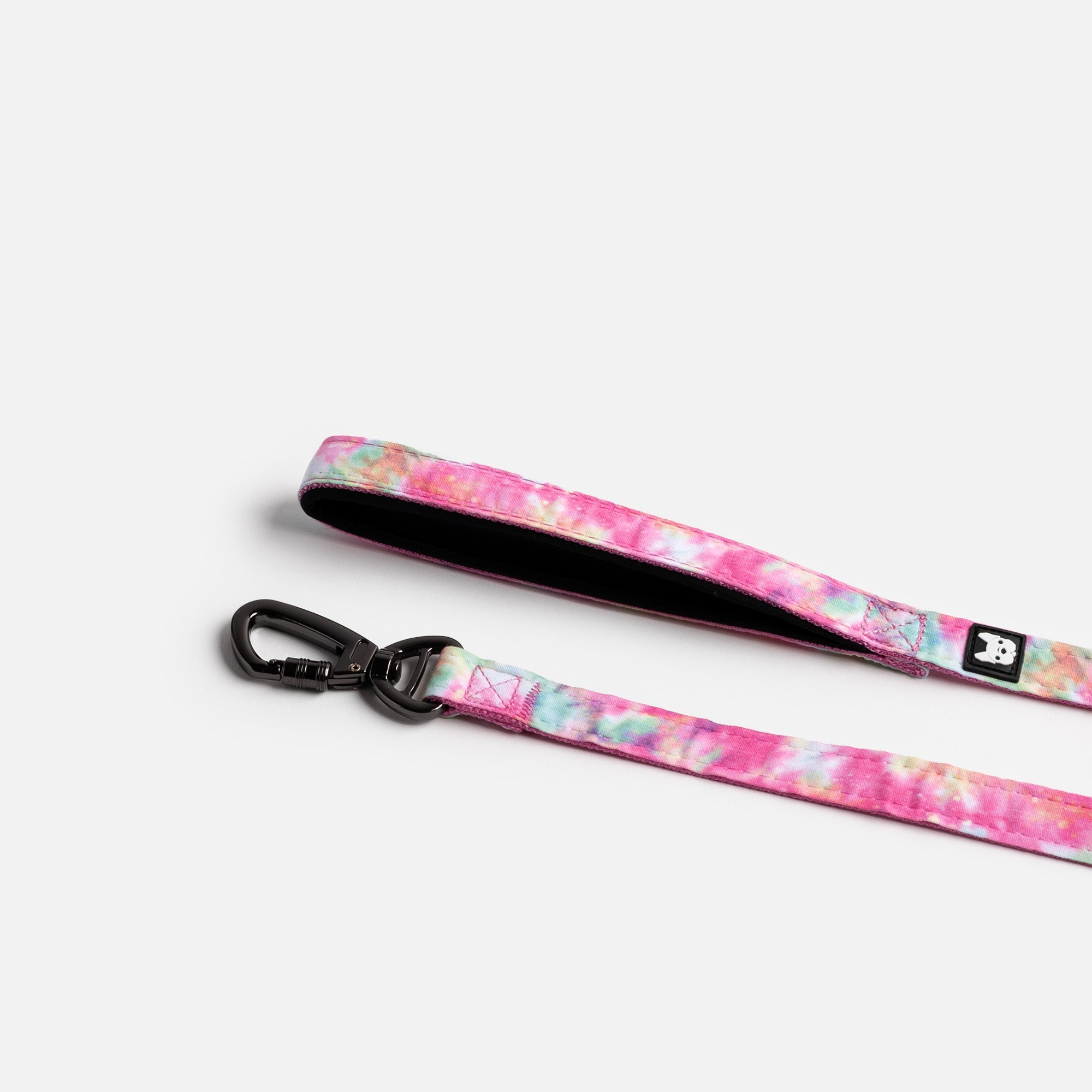 Pink Tie-Dye Poplin Dog Leash  Durable, Secure & Stylish