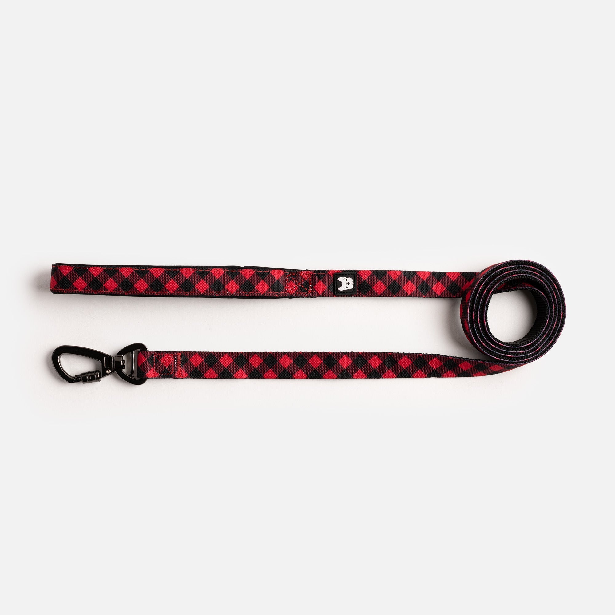 Red Plaid Poplin Dog Leash  Stylish, Durable & Secure