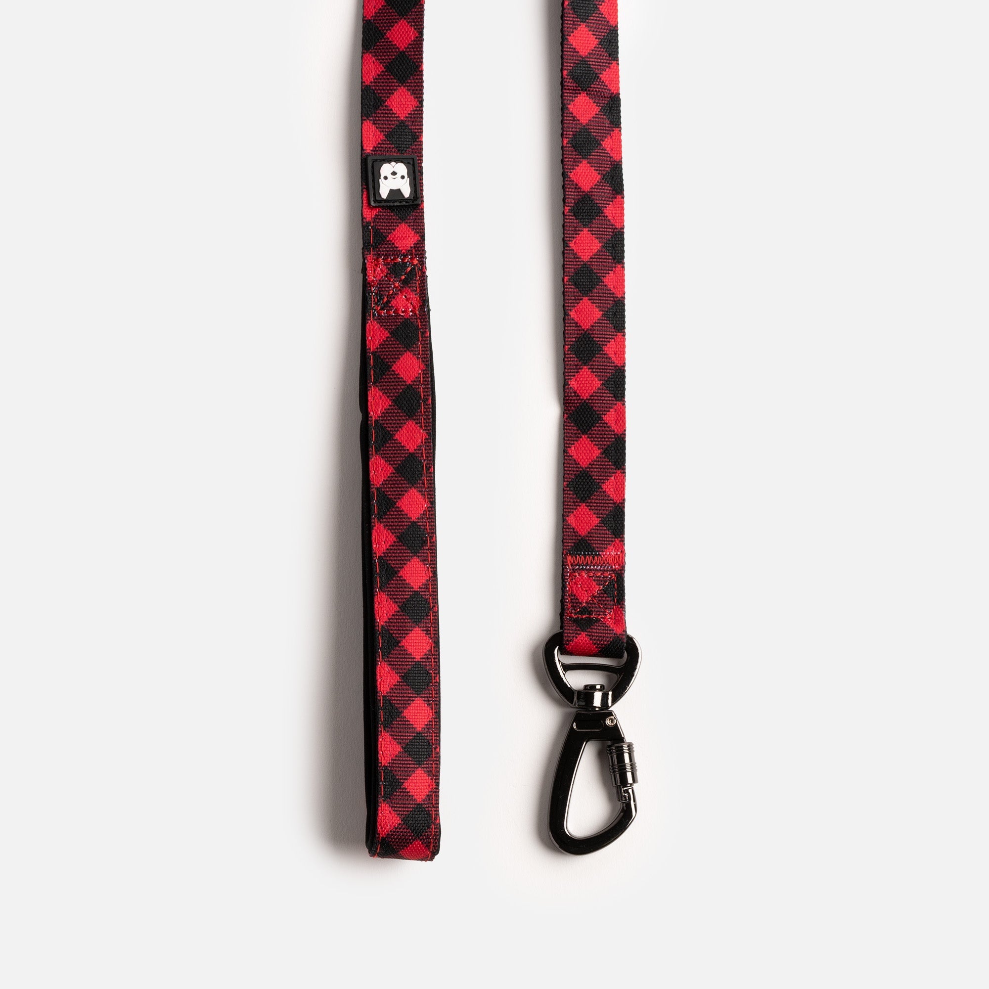 Red Plaid Poplin Dog Leash  Stylish, Durable & Secure