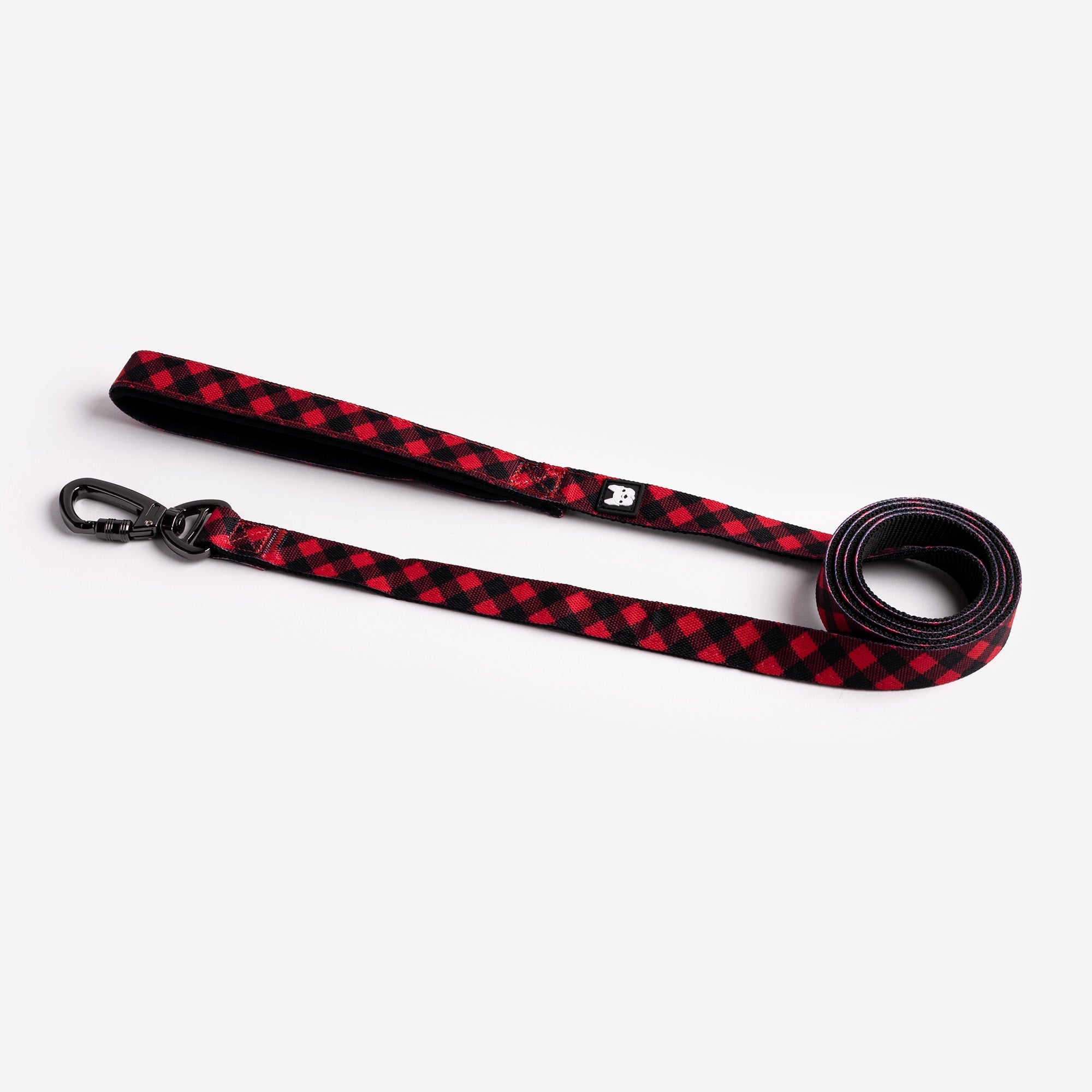 Red Plaid Poplin Dog Leash  Stylish, Durable & Secure
