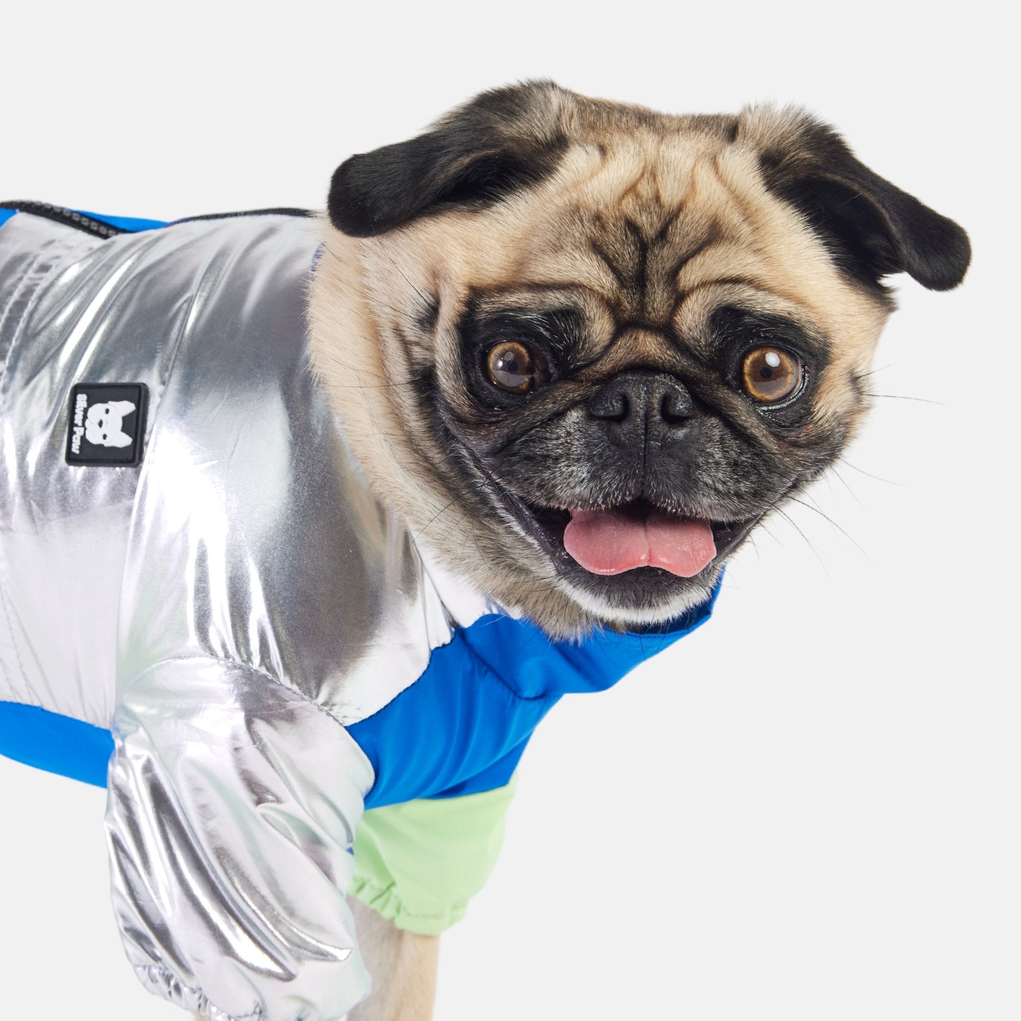 Ricki Dog Tracksuit  Blue Waterproof One-Piece with Harness Access & Zipper Closure