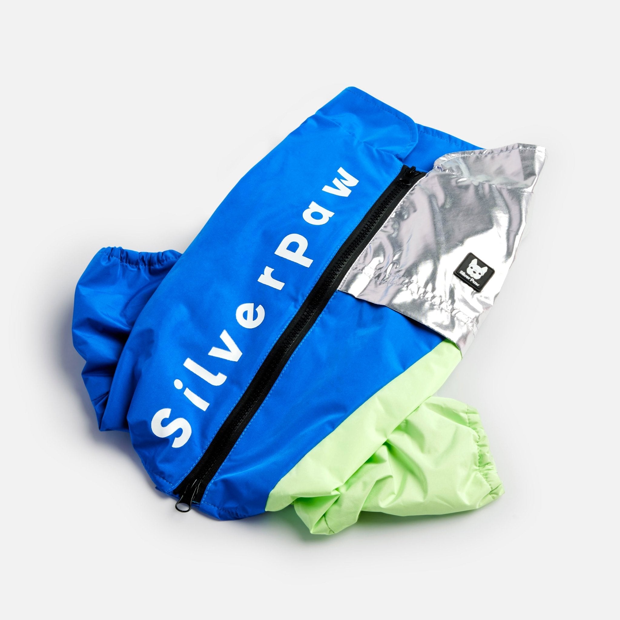 Ricki Dog Tracksuit  Blue Waterproof One-Piece with Harness Access & Zipper Closure