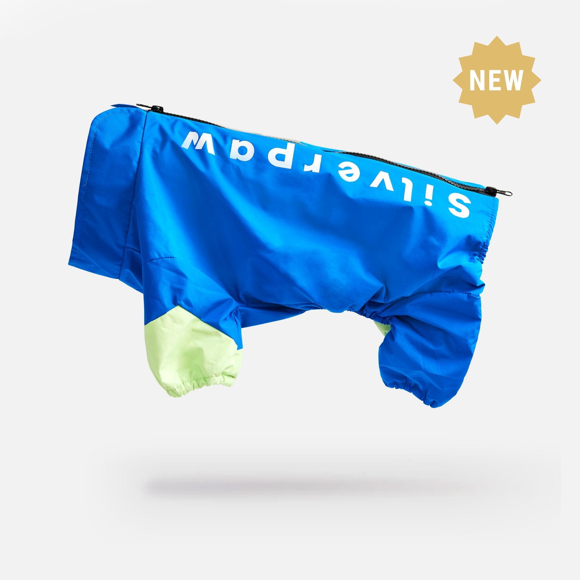 Ricki Dog Tracksuit  Blue Waterproof One-Piece with Harness Access & Zipper Closure