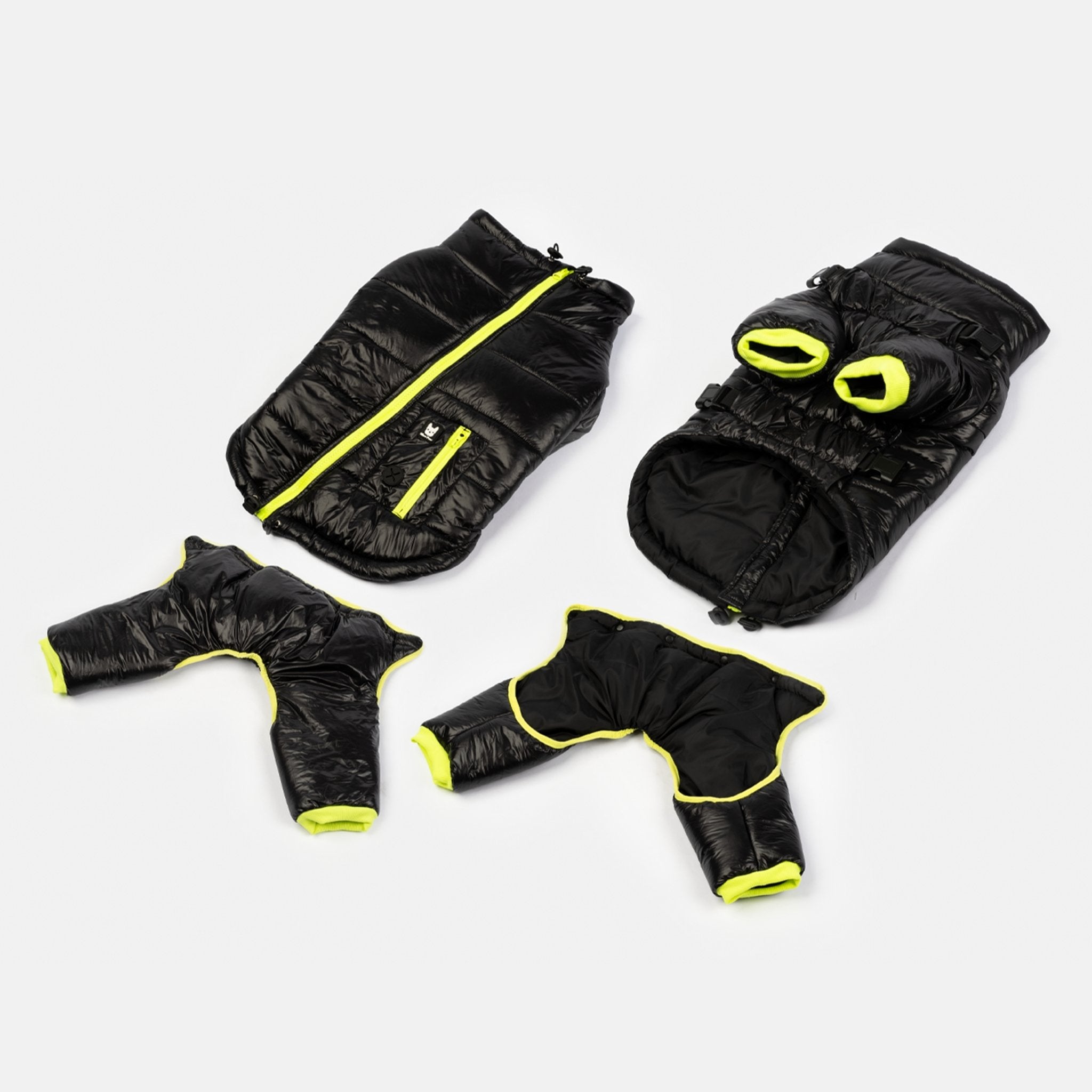 Whistler Full Body Dog Snowsuit - Black | Waterproof Winter Protection with Removable Pants